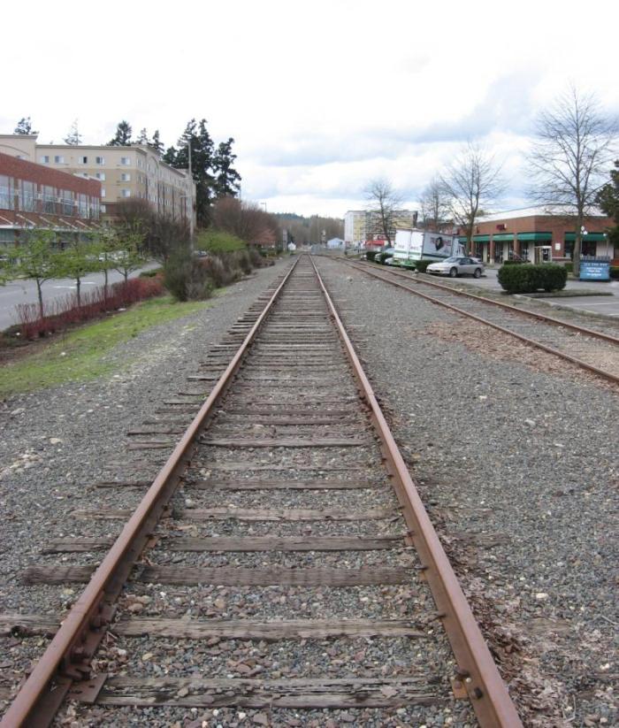 Two tracks through downtown Redmond